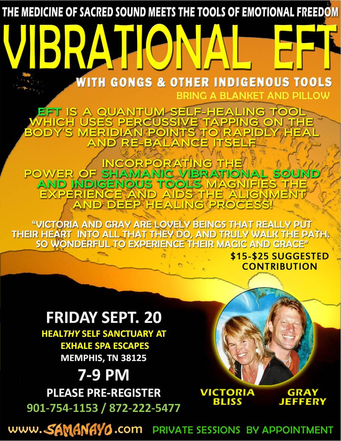 Vibrational EFT Ceremony, Memphis, TN- Sept. 20, 7p